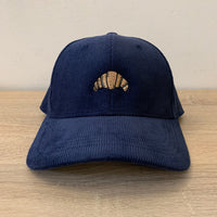 Load image into Gallery viewer, Embroidered Croissant Corduroy Cap
