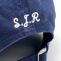 Load image into Gallery viewer, Personalised Discreet Embroidery Cap Navy Back embroidery
