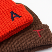 Load image into Gallery viewer, Personalised Embroidered Letter Fisherman Beanie
