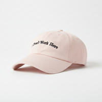 Load image into Gallery viewer, Pink cap with 'I Don't Work Here' text on a neutral background
