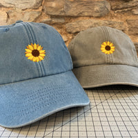 Load image into Gallery viewer, Embroidered Motif Cap - Sunflower
