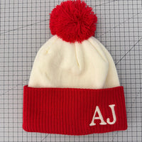 Load image into Gallery viewer, Personalised Two Tone Bobble Beanie Hat
