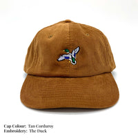 Load image into Gallery viewer, Embroidered Motif Corduroy Cap - Duck
