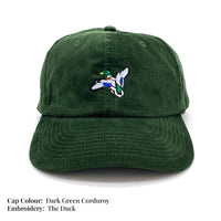 Load image into Gallery viewer, Embroidered Motif Corduroy Cap - Duck
