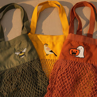Load image into Gallery viewer, Motif Embroidered Mesh Shopper
