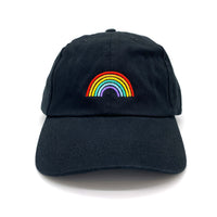 Load image into Gallery viewer, Embroidered Rainbow Motif Cap
