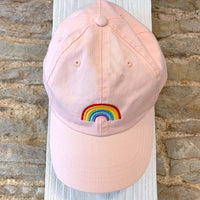 Load image into Gallery viewer, Embroidered Rainbow Motif Cap
